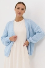 Krótki kardigan MOHER i WEŁNA - baby blue