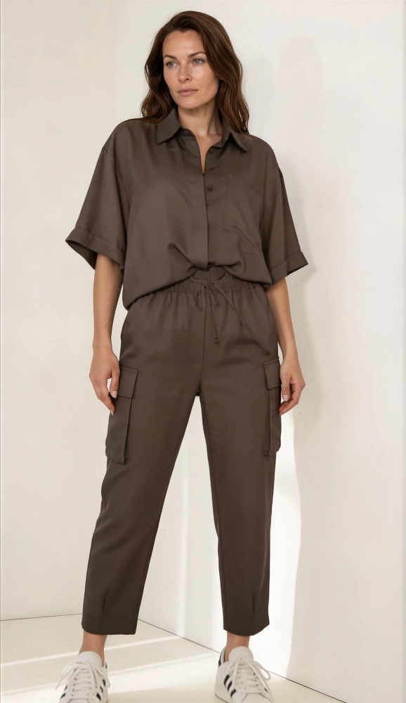 Komplet safari tencel - taupe