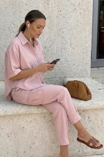 Komplet safari tencel - róż LIMITOWANA WERSJA