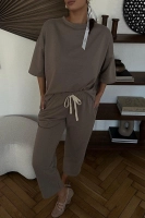 Stylowy komplet dresowy - taupe