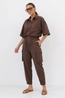 Komplet safari tencel - czekoladowy