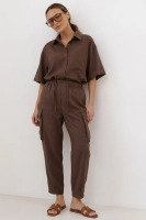 Komplet safari tencel - czekoladowy