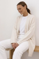 Stylowy kardigan Sasso OVERSIZE wełna - cream