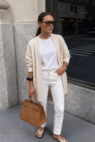 Stylowy kardigan Sasso OVERSIZE wełna - cream
