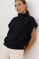 Zip Bluza bez rękawów - czarna