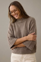 Sweter Teramo rękaw 7/8 - taupe