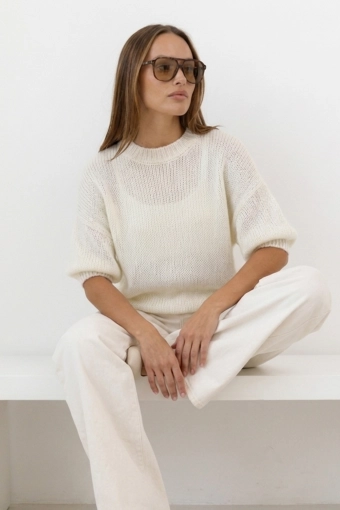 Sweter Viterbo MOHER WEŁNA - cream