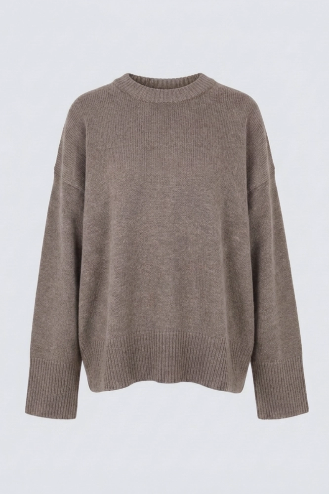 Sweter Teramo wełna - taupe