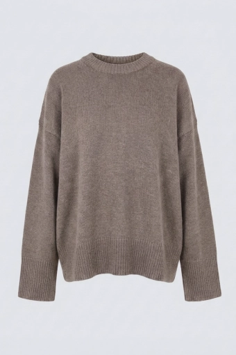 Swobodny Sweter Teramo oversize - taupe